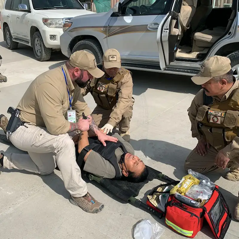 combat first aid training overseas